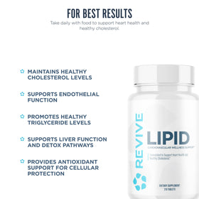 Revive Lipid Support Formule vue de côté avec étiquette