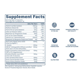 Revive Soutien Thyroïdien 90 capsules ouvertes avec gélules