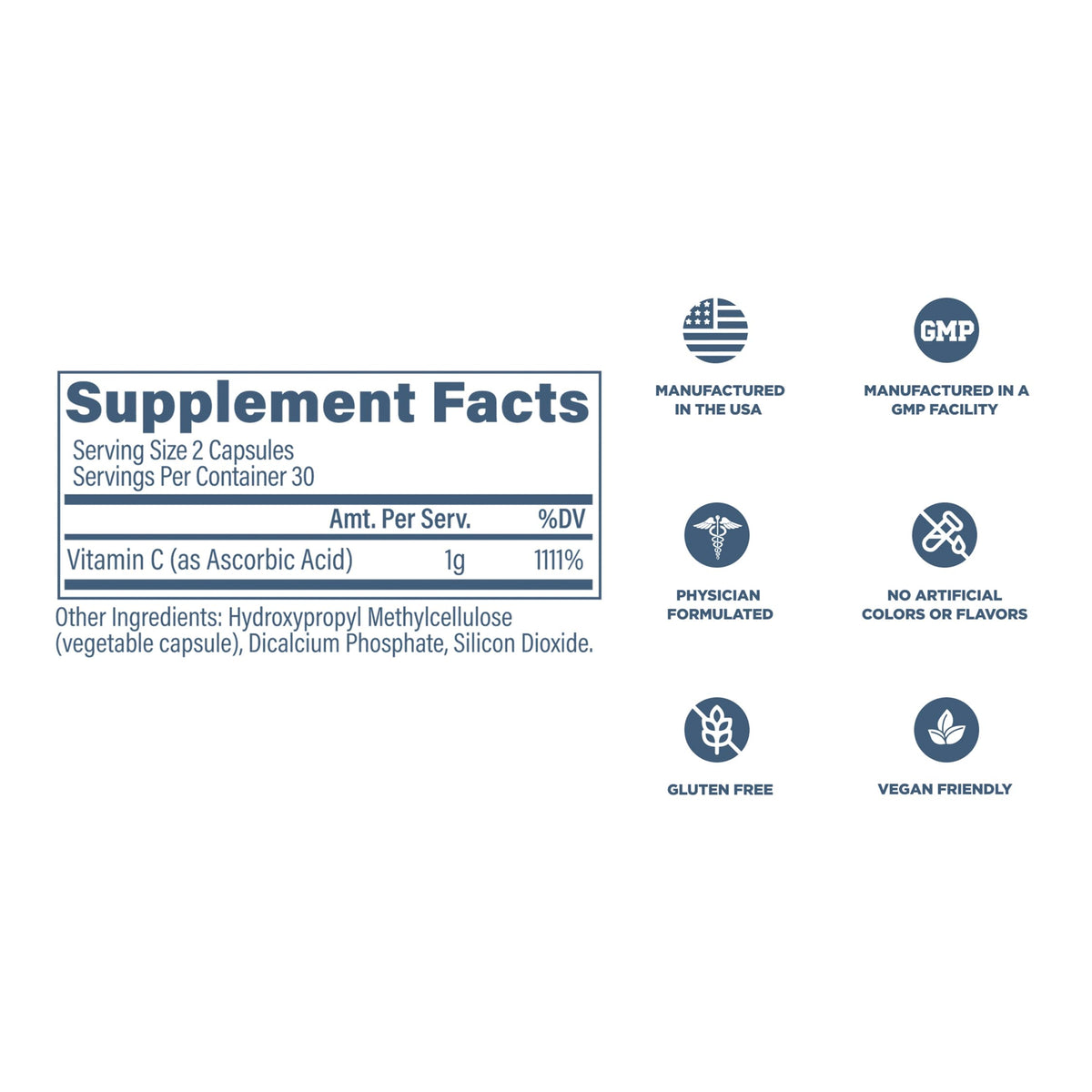 Revive Vitamine C 1000mg avec étiquette claire