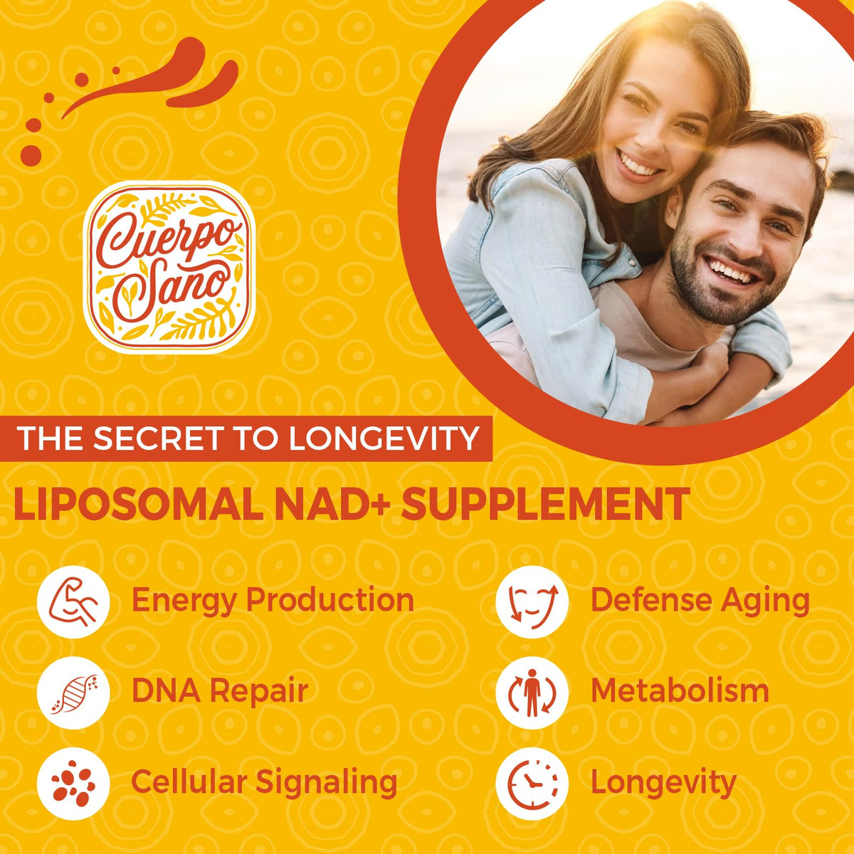Rhameph Complément Alimentaire NAD+ Liposomal 2000 mg, étiquette avec informations nutritionnelles