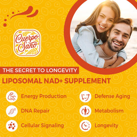 Rhameph Complément Alimentaire NAD+ Liposomal 2000 mg, étiquette avec informations nutritionnelles