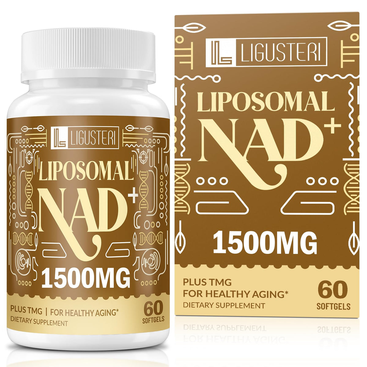 Rhameph LIGUSTERI 1500 MG NAD+ Liposomal gélules molles, vue de face