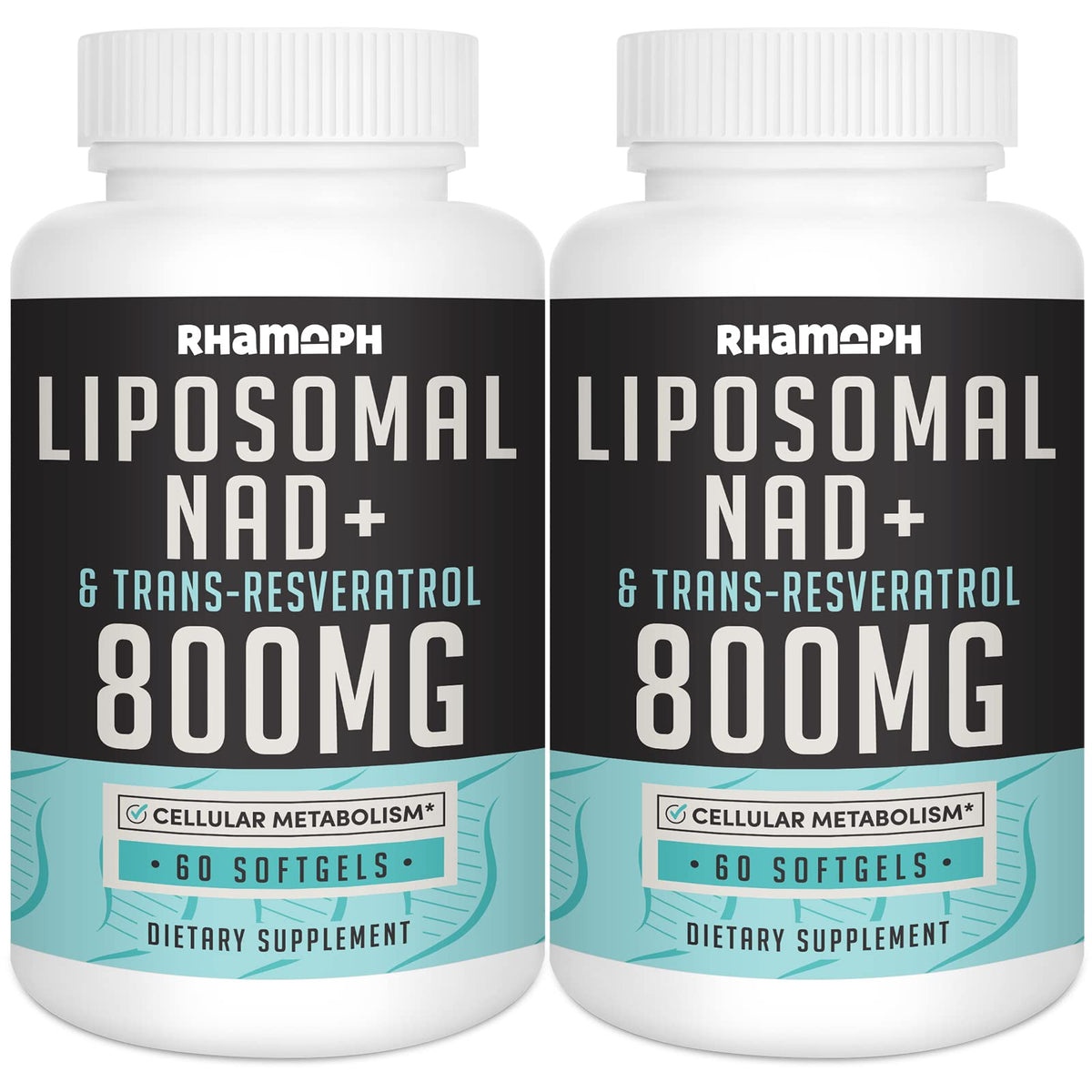 Rhameph Liposomal NAD+ 800 mg boîte avant avec 120 gélules