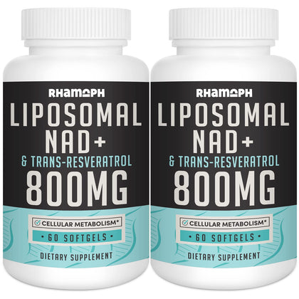 Rhameph Liposomal NAD+ 800 mg boîte avant avec 120 gélules
