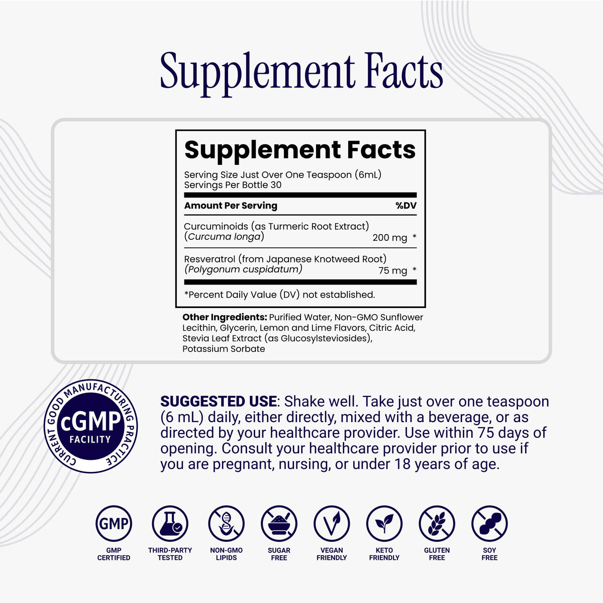 Rho Nutrition Curcuma Liposomal 200mg vue de côté
