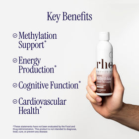 Rho Nutrition Liposomal Methylfolate 5-MTHF + B12 étiquette du produit