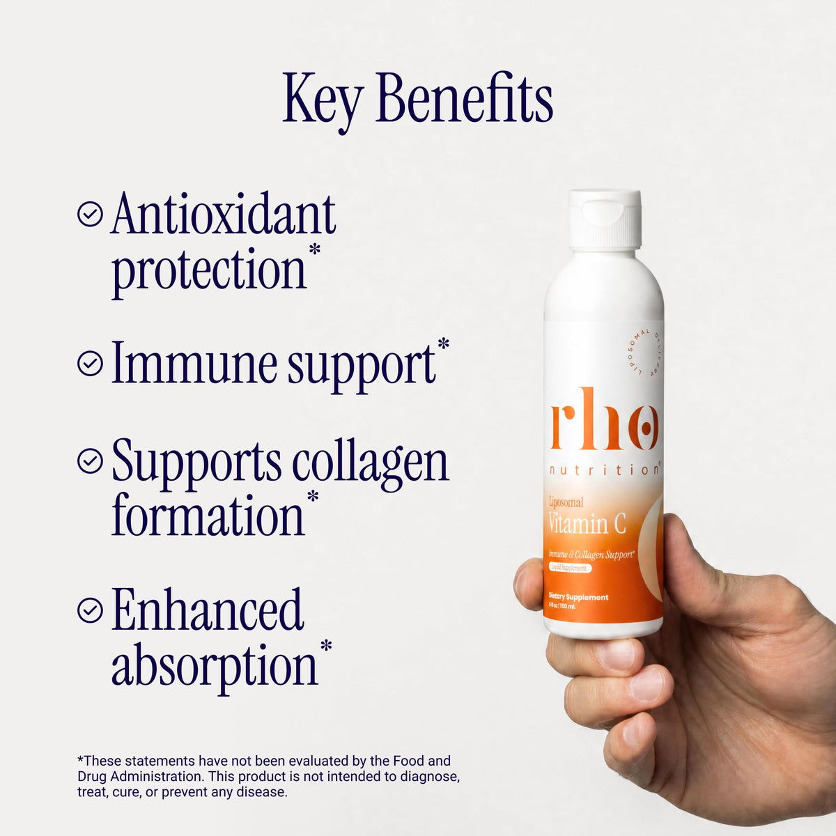 Rho Nutrition Vitamine C Liquide 5ml dosage dans une cuillère