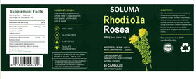 Rhodiola Rosea 400mg avec une tasse d'eau