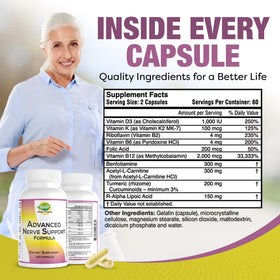 RHP 120 capsules dans un flacon sur fond blanc