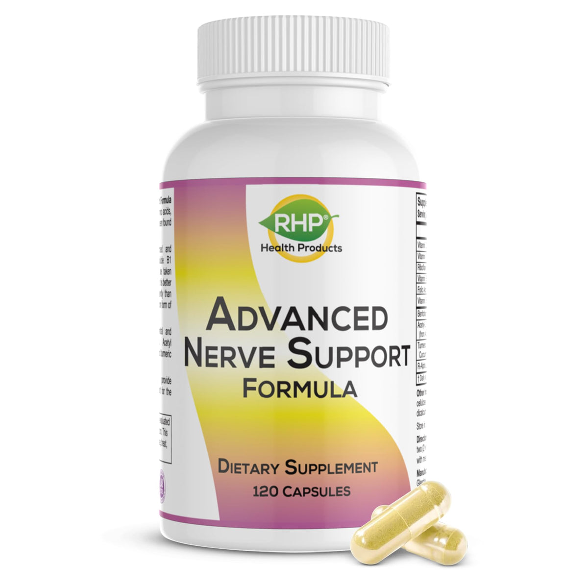 RHP complément alimentaire soutien nerveux 120 capsules vue avant