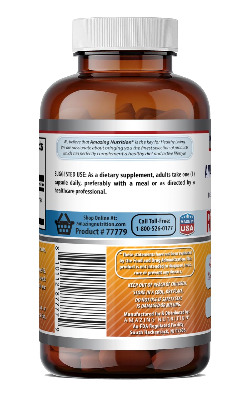 Riboflavine 400 mg capsule ouverte montrant la poudre