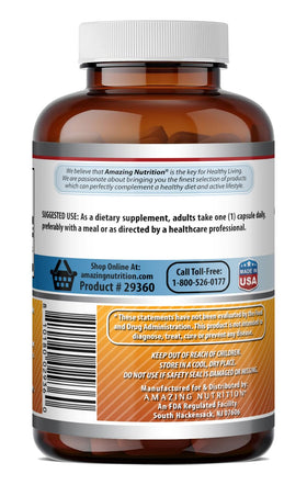 Riboflavine 400mg Amazing Nutrition avec capsule ouverte