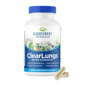 RidgeCrest Herbals ClearLungs 60 Ct boîte vue de face
