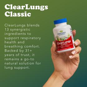 RidgeCrest Herbals ClearLungs Classic 60 Ct vue de côté