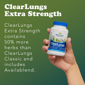 RidgeCrest Herbals ClearLungs Extra Strength 120 ct avec doseur à côté