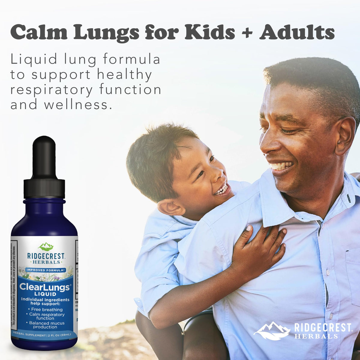 RidgeCrest Herbals ClearLungs Liquide 60 ml avec fruits