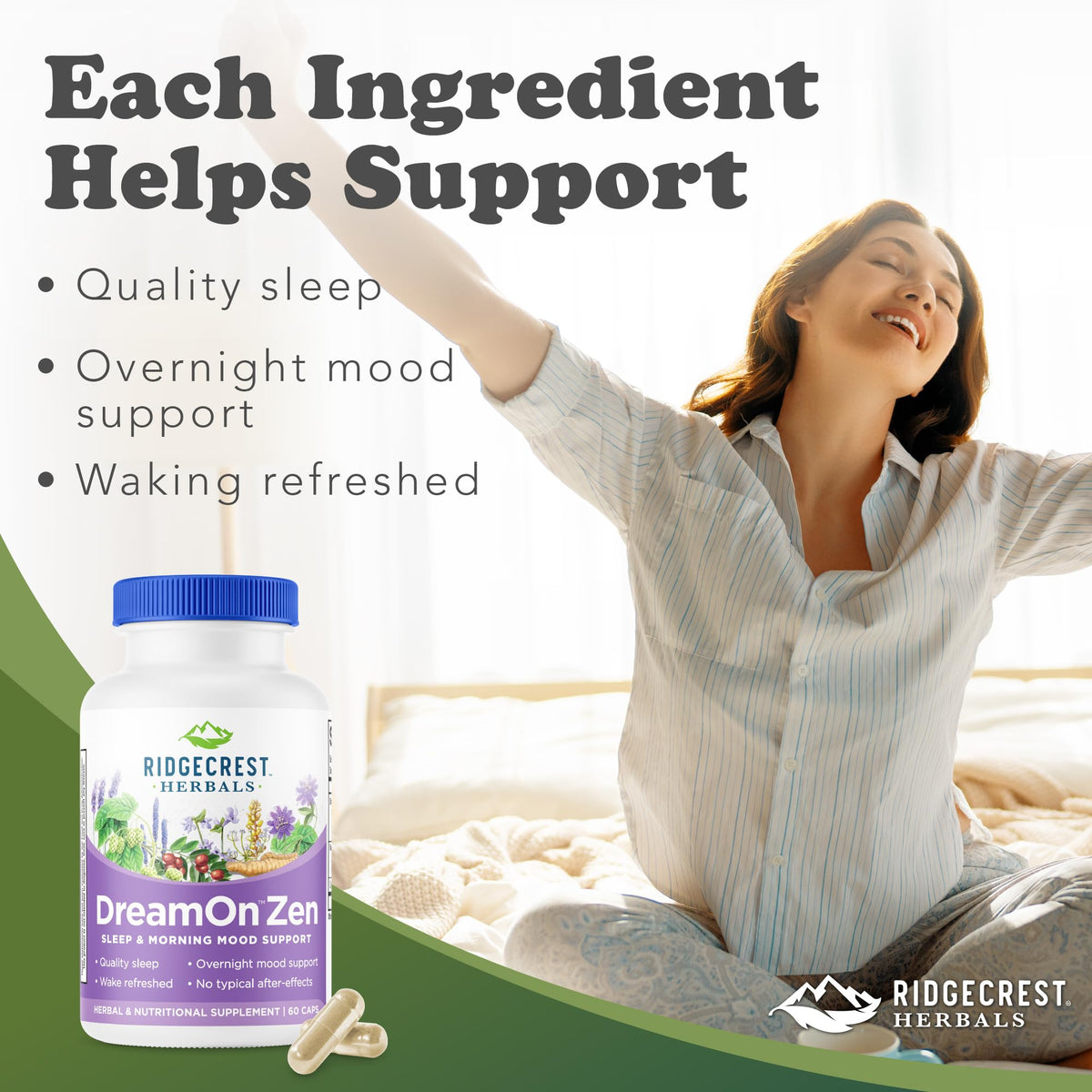 RidgeCrest Herbals DreamOn Zen 60 Ct capsules