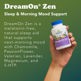 RidgeCrest Herbals DreamOn Zen capsules sur une table