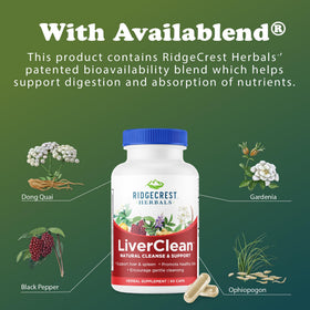 RidgeCrest Herbals LiverClean flacon de 60 capsules