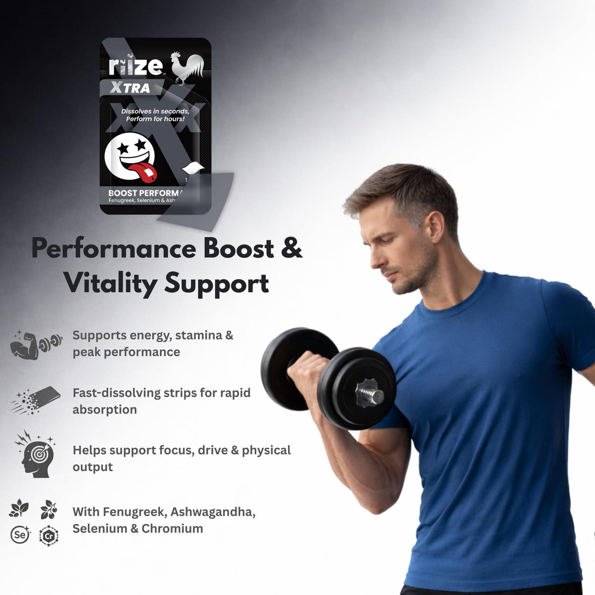 Riize Xtra Strips sous la langue pour une absorption rapide
