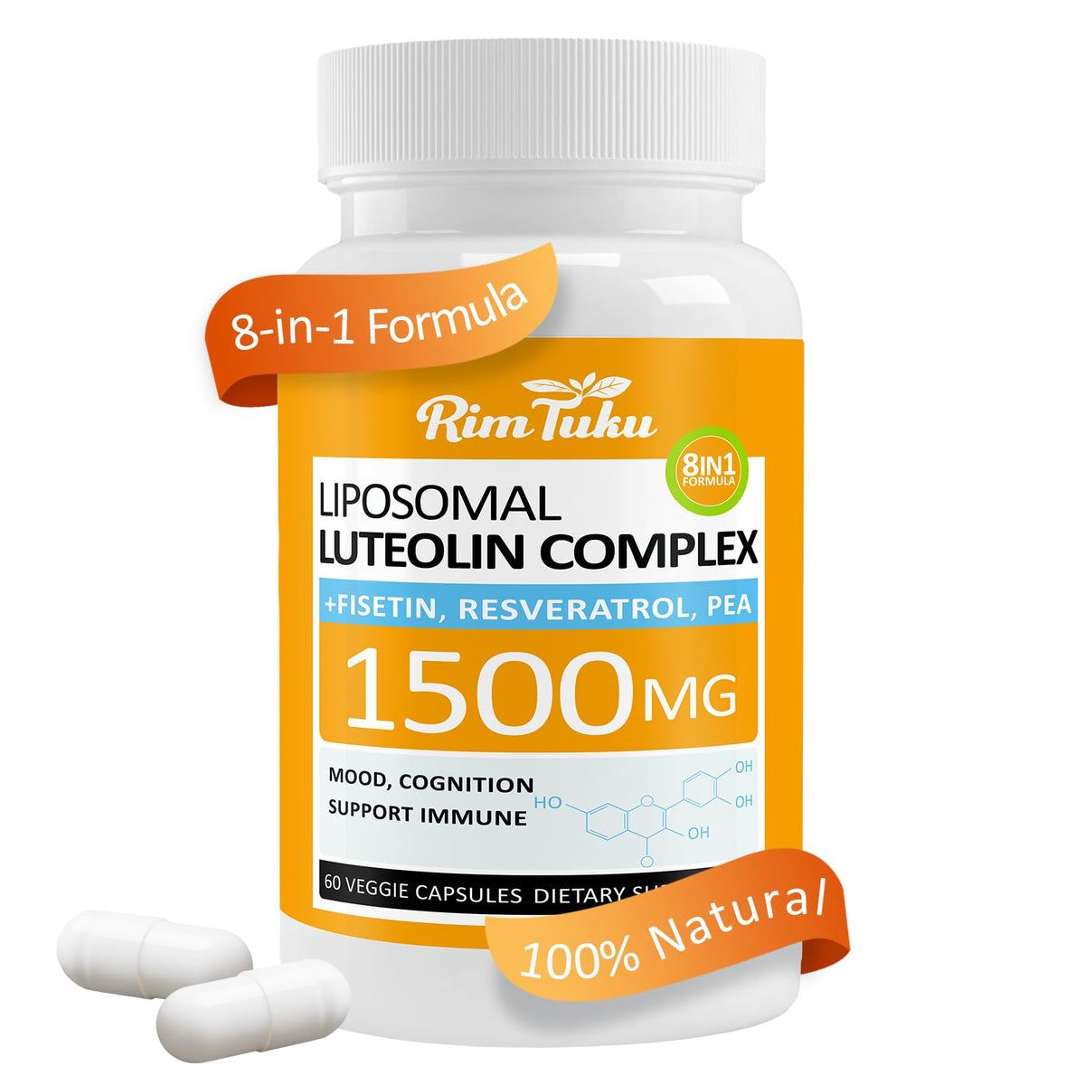 RimTuku complément lipo-lutéoline 1500MG avant de la boîte