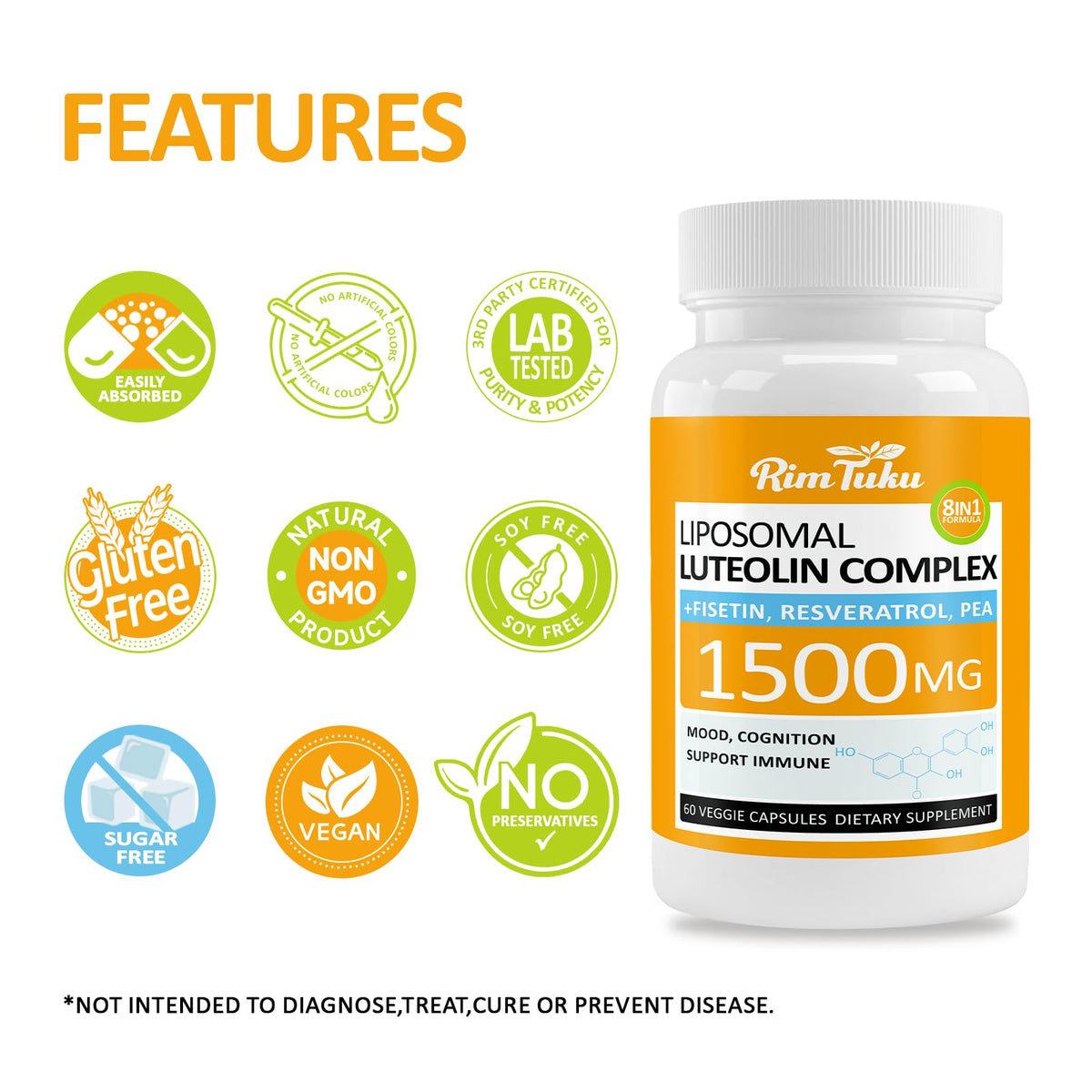 RimTuku lipo-lutéoline 1500MG et sa composition