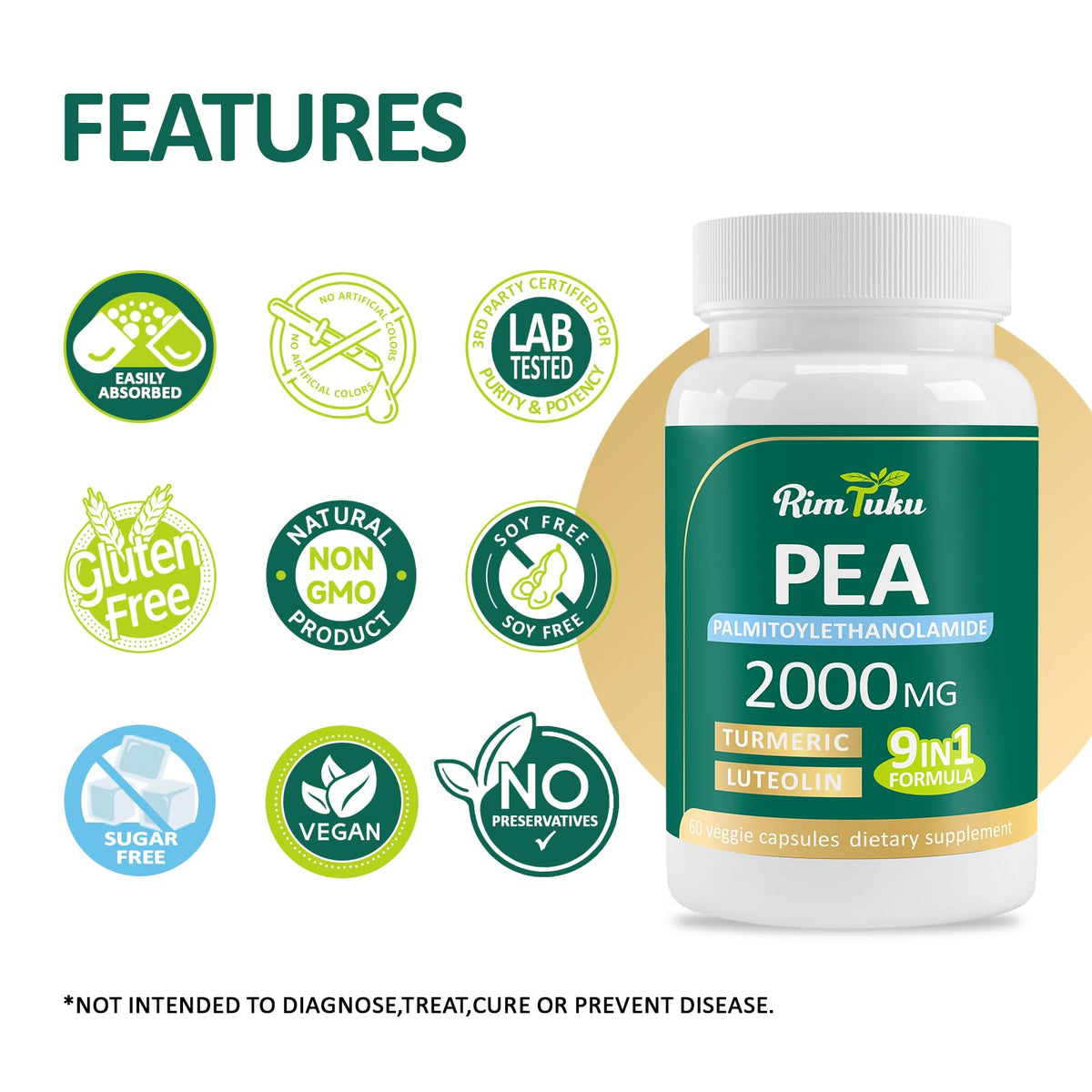 RimTuku PEA 2000MG with natural ingredients