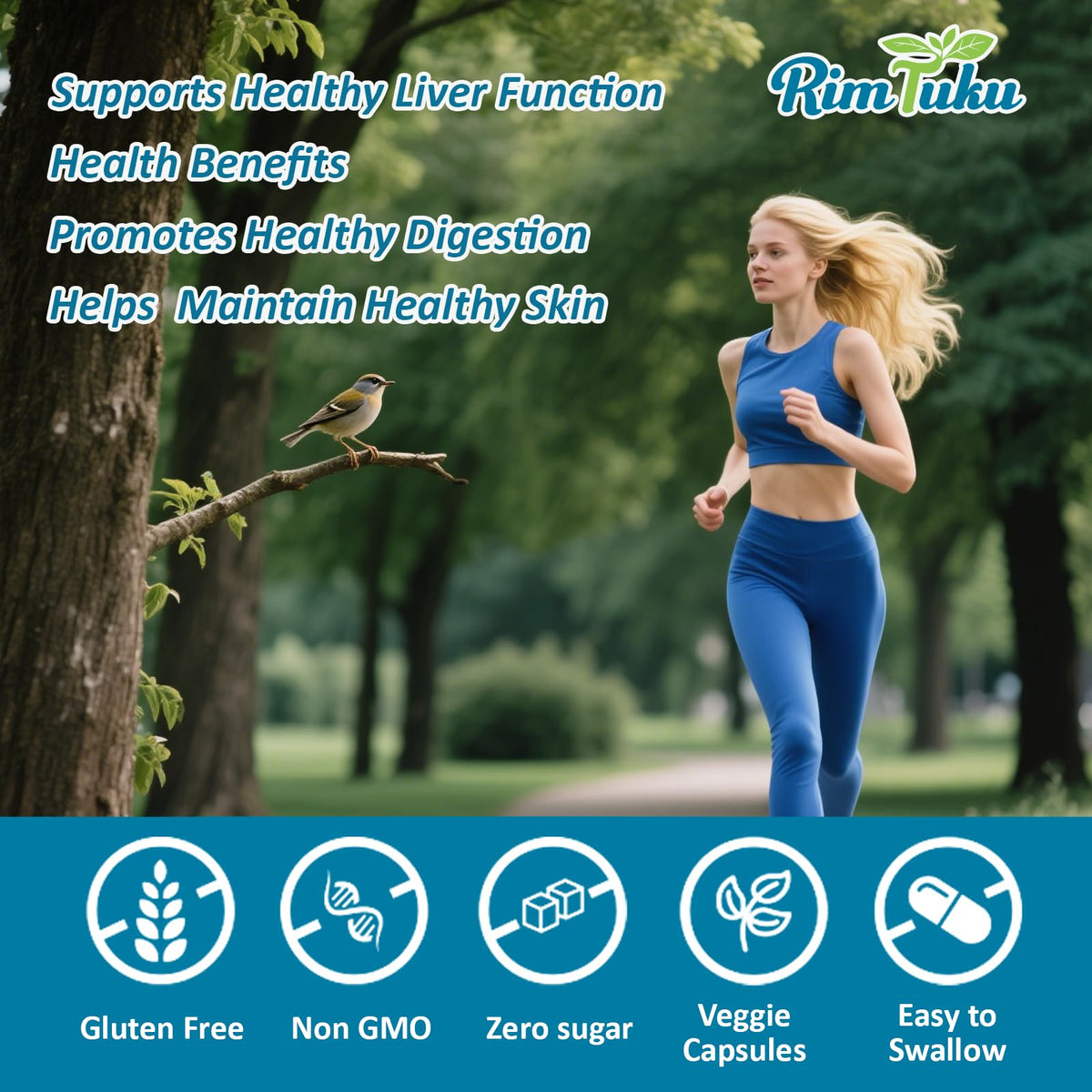 RimTuku TUDCA 2200MG capsules sur une table