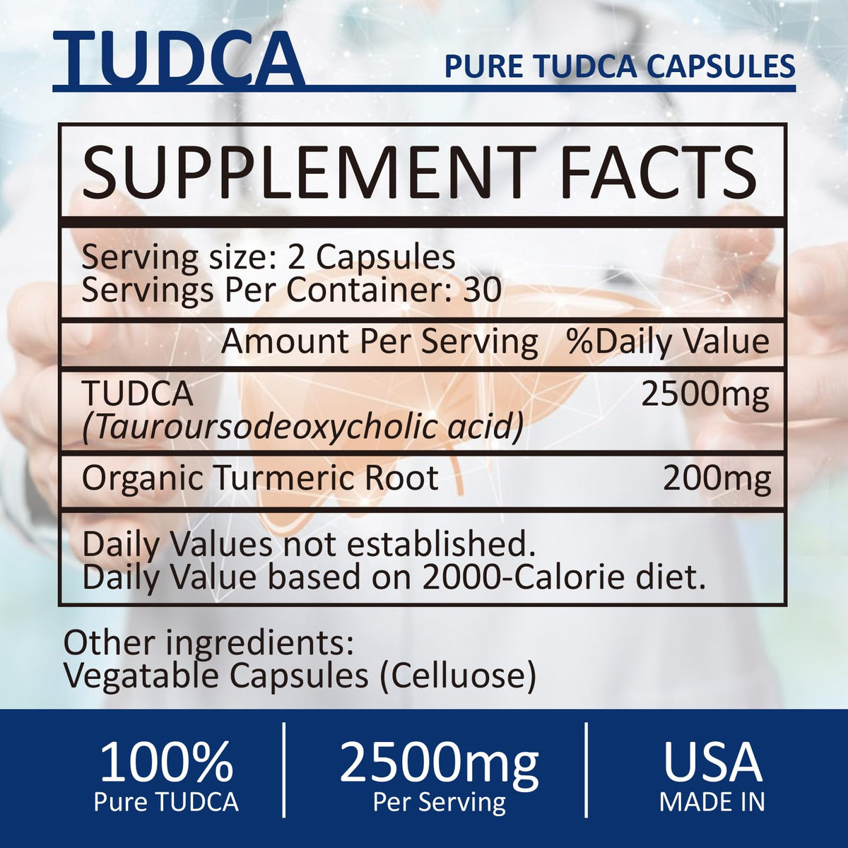 RimTuku TUDCA 2500mg capsules ouvertes