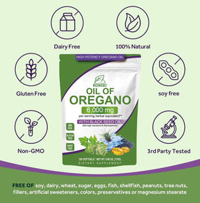 RIOWEGO Huile d'Origan 6000mg gélules et ingrédients