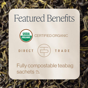 Rishi Tea sachets de thé vert bio au jasmin, sachet individuel