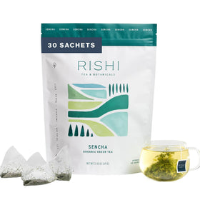 Rishi Tea Sachets de Thé Vert Sencha Bio 100g - Vue avant