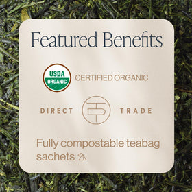 Rishi Tea Sachets de Thé Vert Sencha Bio - Infusion dans une tasse