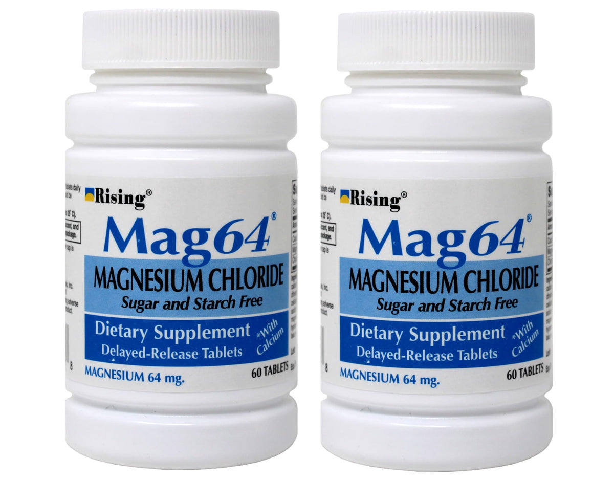Rising Magnésium Chlorure 64 mg, 60 comprimés, vue de face