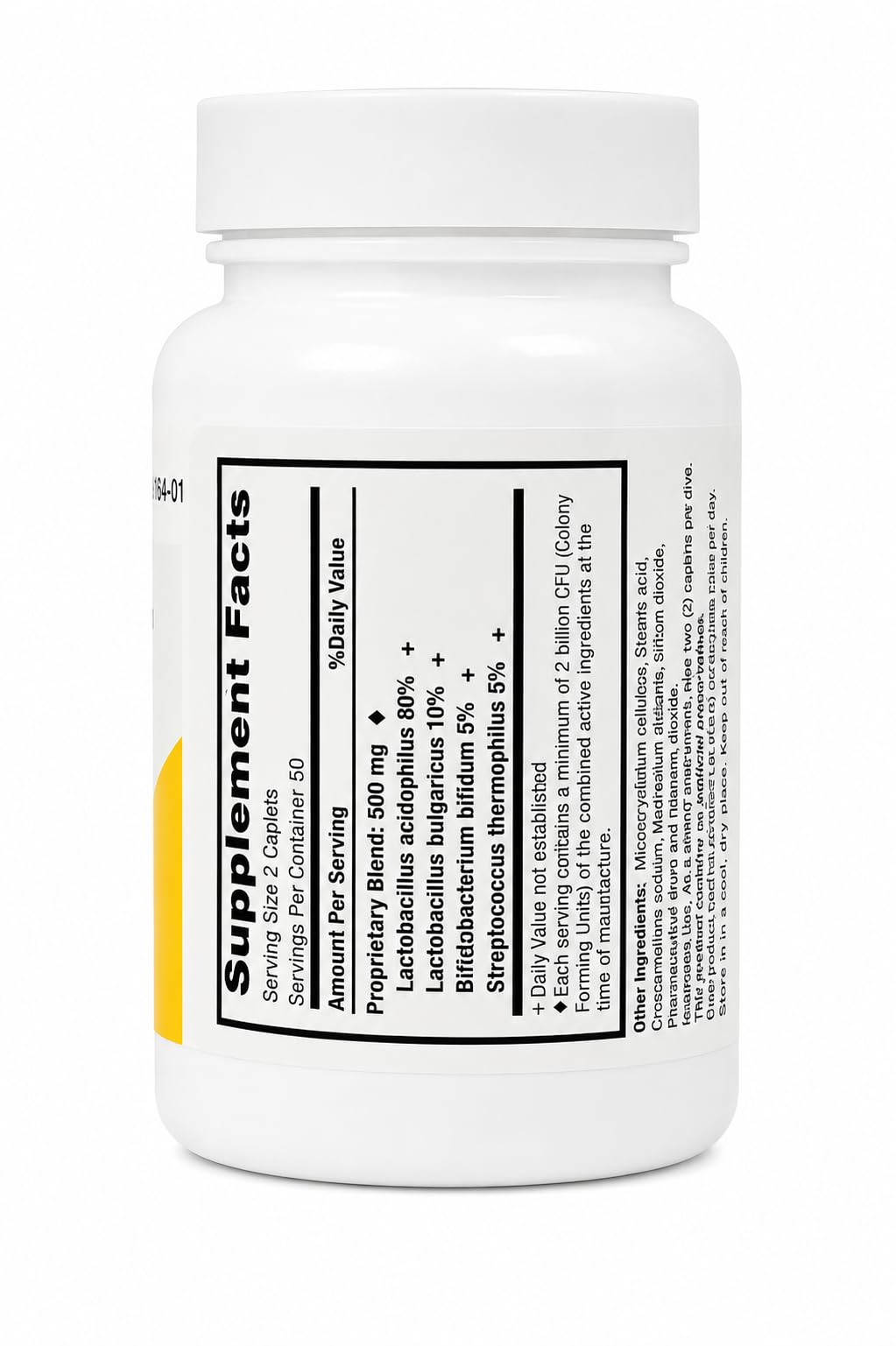 Rising Risa-Bid™ Probiotique 500mg - 100 Comprimés, vue arrière
