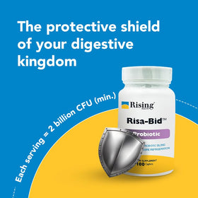 Rising Risa-Bid™ Probiotique 500mg - Étiquette du produit