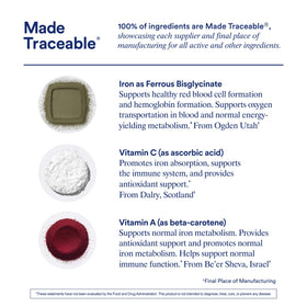 Ritual Fer Bisglycinate 60mg capsules avec vitamines A et C