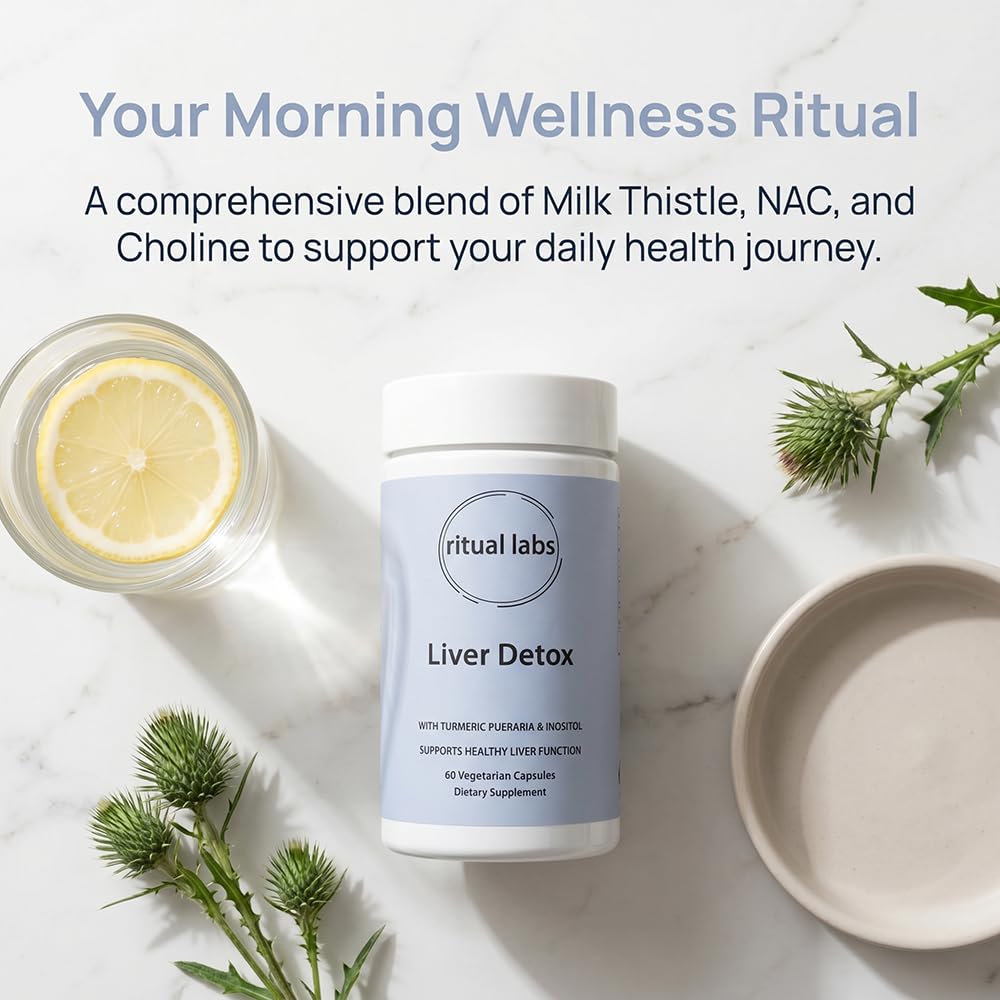 RITUAL LABS Complément Alimentaire Soutien Hépatique flacon ouvert avec capsules
