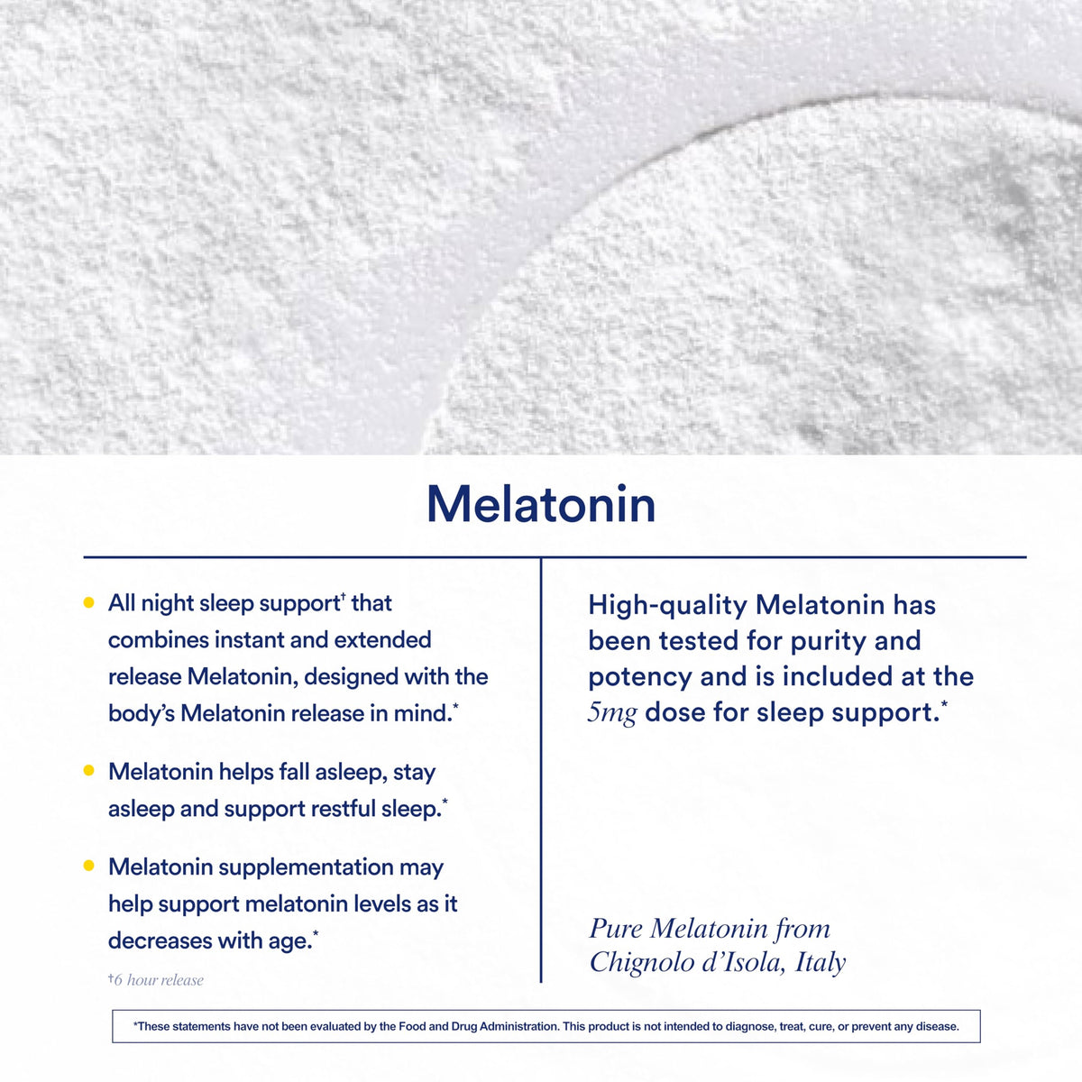 Ritual Mélatonine 5mg étiquette avec informations nutritionnelles