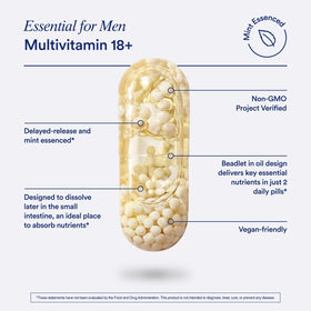 Ritual Multivitamine Essentielle pour Hommes 18+ - Flacon ouvert avec capsules