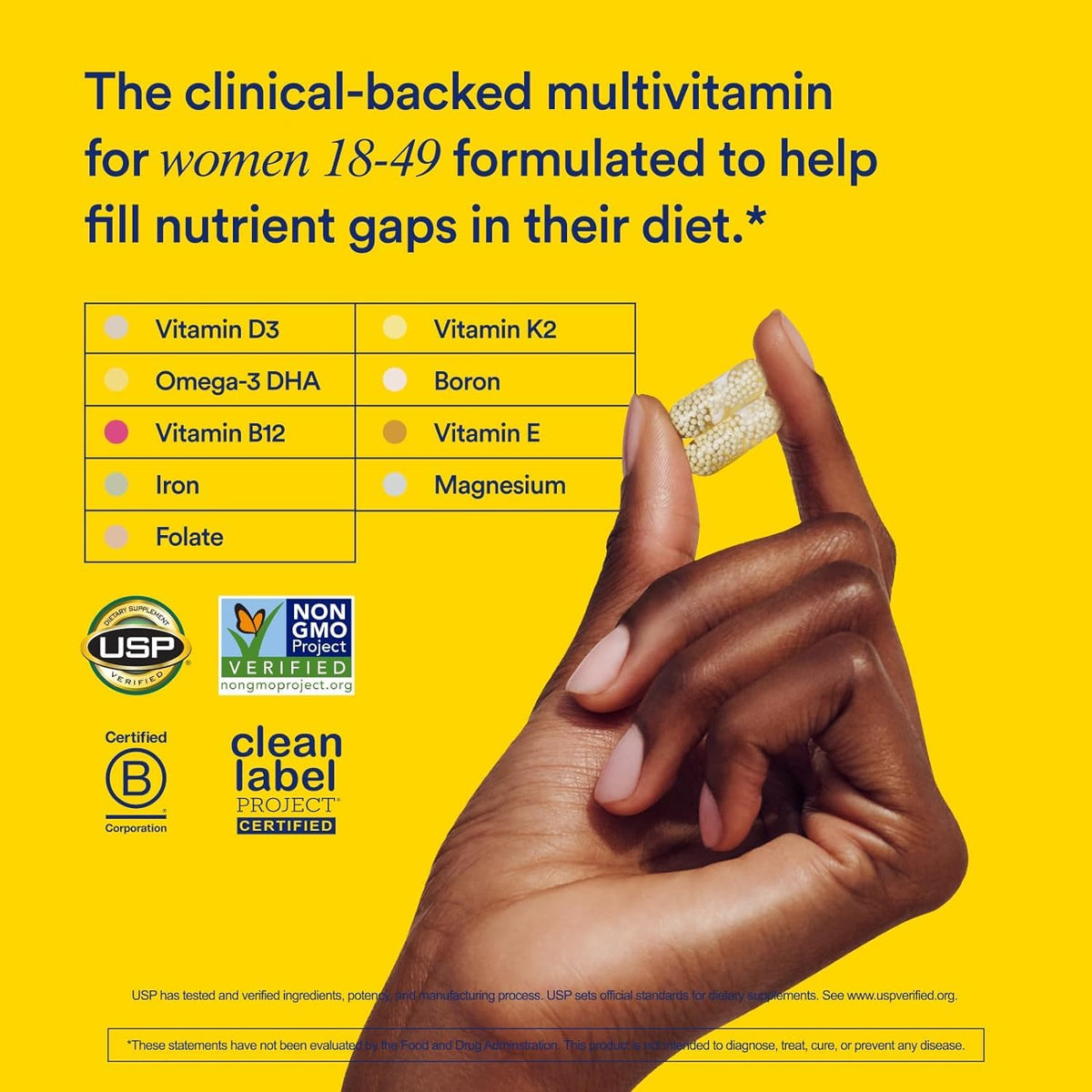 Ritual Multivitamines Essentielles pour Femmes 18+ flacon ouvert