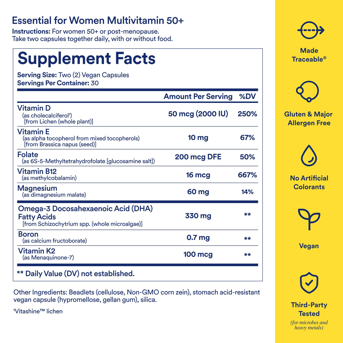 Ritual Multivitamines Femme 50+ capsules à dissolution retardée