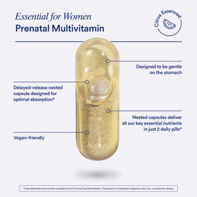 Ritual Multivitamines Prénatales Femmes avec un fond floral
