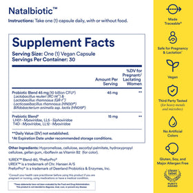 Ritual Natalbiotic Probiotique capsules ouvertes