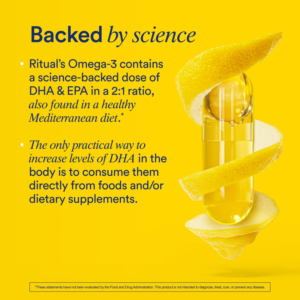 Ritual Omega 3 Vegan capsules avec fond naturel