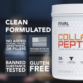 Rivalus Poudre de Peptides de Collagène 730g, étiquette et informations nutritionnelles
