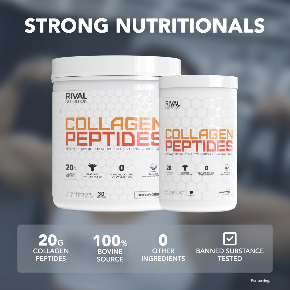 Rivalus Poudre de Peptides de Collagène 730g, mélange dans un smoothie