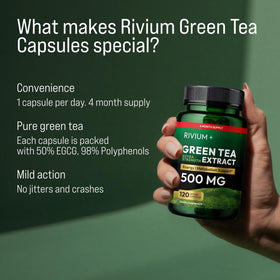 Rivium extrait de thé vert 500 mg capsules avec ingrédients