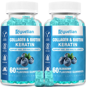 Riyuetian Gummy de Biotine 15000mcg avec Collagène - vue avant