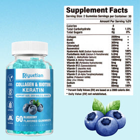 Riyuetian Gummy de Biotine - détails de la composition